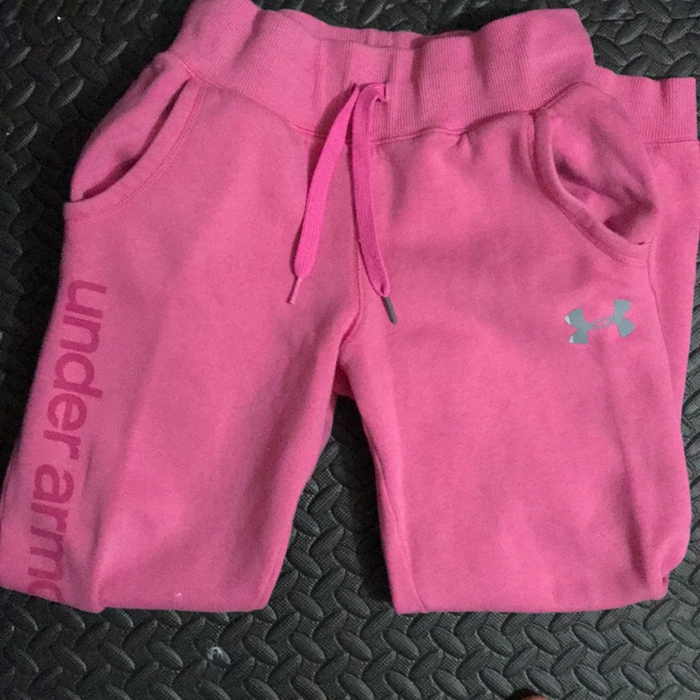 Under Armour pink girls sweat pants